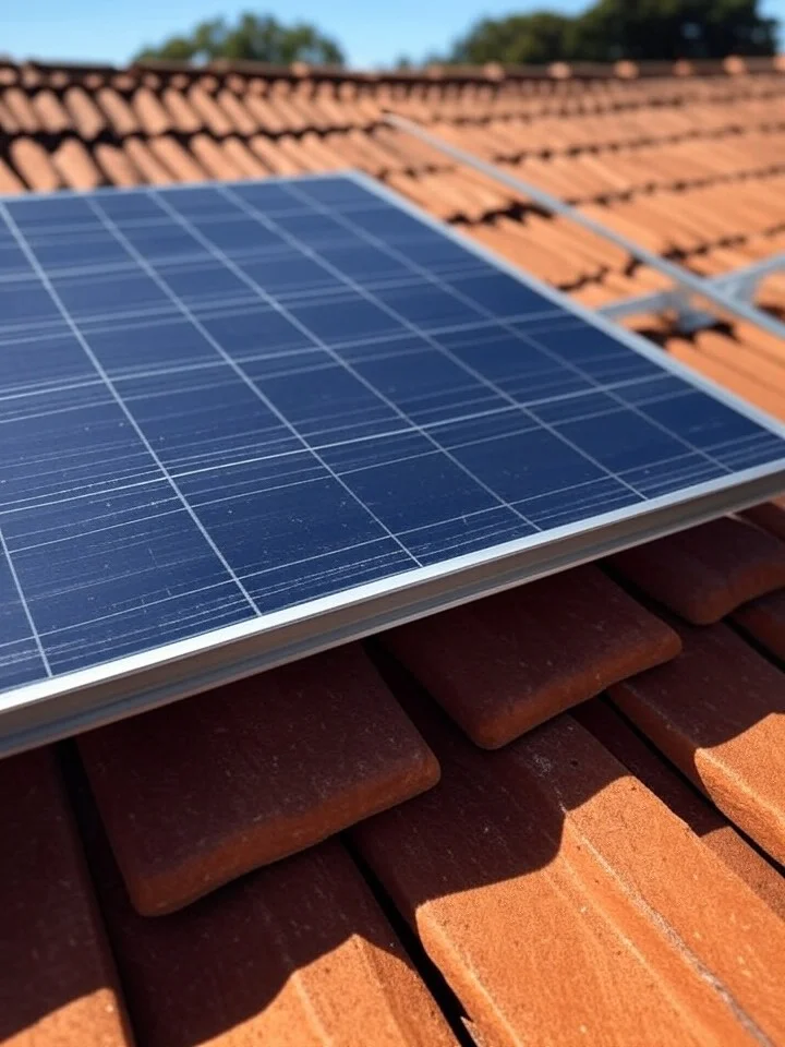 Reiniging zonnepanelen — detail